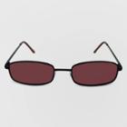 Women's Metal Slim Rectangle Sunglasses - Wild Fable Black