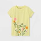 Girls' 'flowers Bloom' Short Sleeve Graphic T-shirt - Cat & Jack Bright Yellow