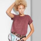 Women's Short Sleeve Oversized T-shirt - Wild Fable Cottage Red