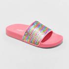 Girls' Jazz Flip Sequin Slide Sandals - Cat & Jack S, Size: Small,