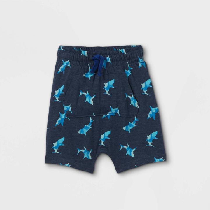 Toddler Boys' Printed Jersey Knit Pull-on Shorts - Cat & Jack Navy