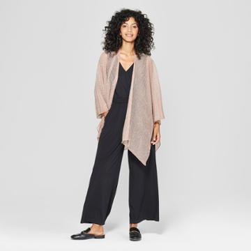 Estee & Lilly Women's Pleated Metallic Kimono - Estee &