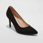 Women's Gemma Wide Width Microsuede Pointed Toe Heels - A New Day Black