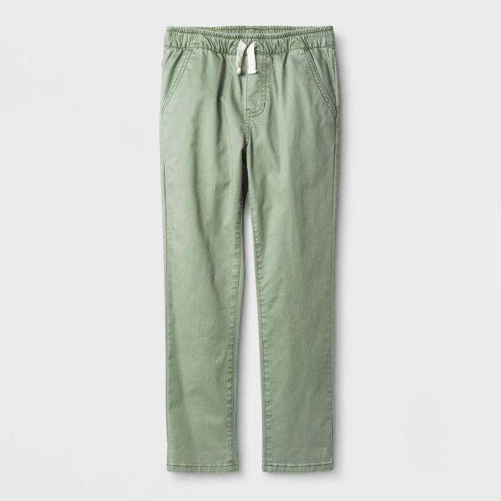 Boys' Chino Pull-on Twill Pants - Cat & Jack Green