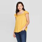 Women's Short Sleeve Square Neck Blouse - Knox Rose Gold
