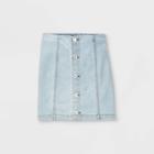 Girls' Button-front Denim Skirt - Art Class
