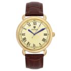 Men's Croton Analog Watch - Brown With Champagne Dial