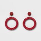 Sugarfix By Baublebar Beaded Hoop Earrings - Red, Girl's