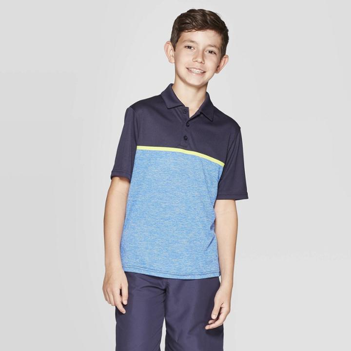 Boys' Chest Stripe Golf Polo Shirt - C9 Champion Navy (blue)