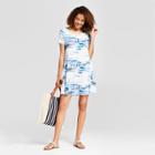 Women's Swing T-shirt Dress - Spenser Jeremy Blue/white