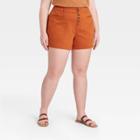 Women's Plus Size Shorts - Ava & Viv Rust