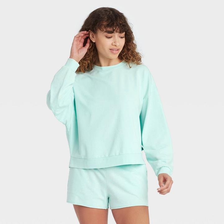 Women's Lightweight French Terry Pullover Sweatshirt - Joylab Blue