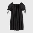 Women's Plus Size Puff Short Sleeve Dress - Who What Wear Black