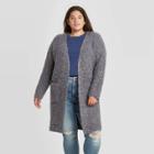 Women's Plus Size Cozy Duster Cardigan - Universal Thread Blue