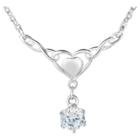 Target Women's Elya Stainless Steel And Cubic Zirconia Infinity Heart Necklace,