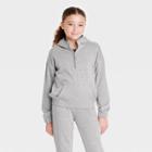 Girls' Shine Striped Hoodie - All In Motion Heathered Gray