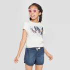 Girls' Short Sleeve Dogs Printed T-shirt - Cat & Jack White