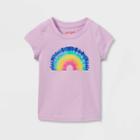 Toddler Girls' Tie-dye Rainbow Short Sleeve T-shirt - Cat & Jack Purple