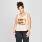 Junk Food Women's Plus Size Atari Pong I Got Skills Ringer Graphic Tank Top - White