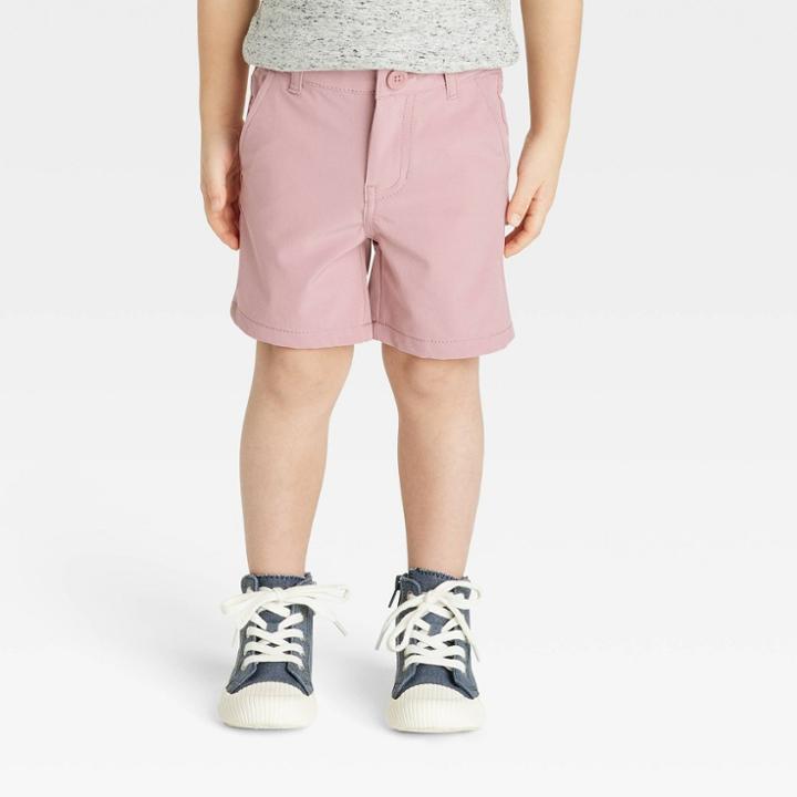 Toddler Boys' Poplin Quick Dry Shorts - Cat & Jack Rose Pink