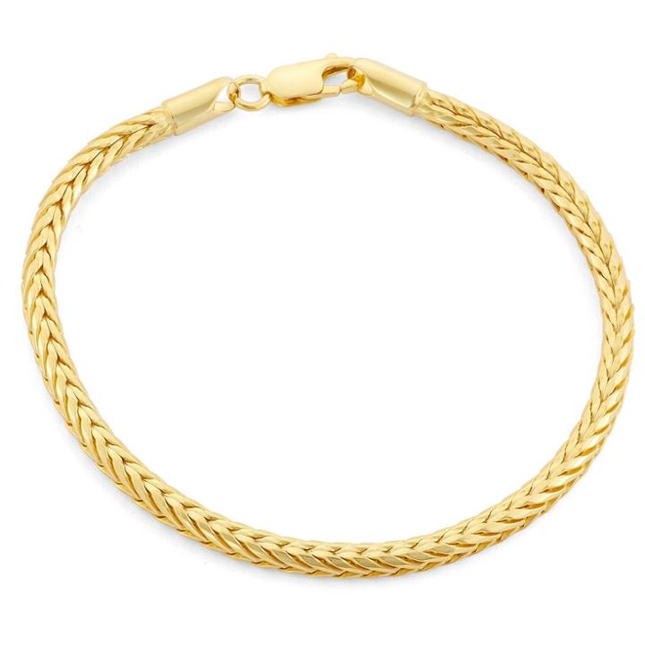 Tiara Foxtail Chain Bracelet In Gold Over Silver, Women's, Size: