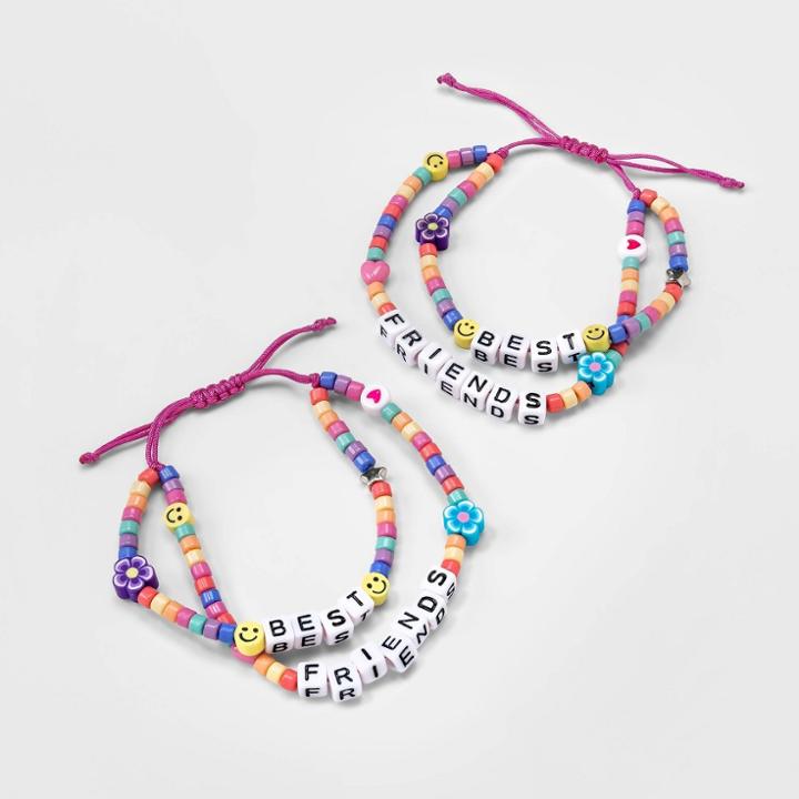 Girls' 2pk Bff Beaded Bracelet Set - Cat & Jack