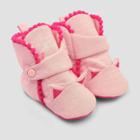 Baby Girls' Kitty Poms With Ears Constructed Bootie Slipper - Cat & Jack Pink