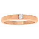 Journee Collection 1/10 Ct. T.w. Round-cut Diamond Pave Set Polished Ring In Sterling Silver - Rose Gold,