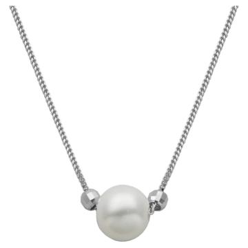 Prime Art & Jewel Sterling Silver White Freshwater Cultured Pearl 8-9mm Necklace - 18, Girl's,
