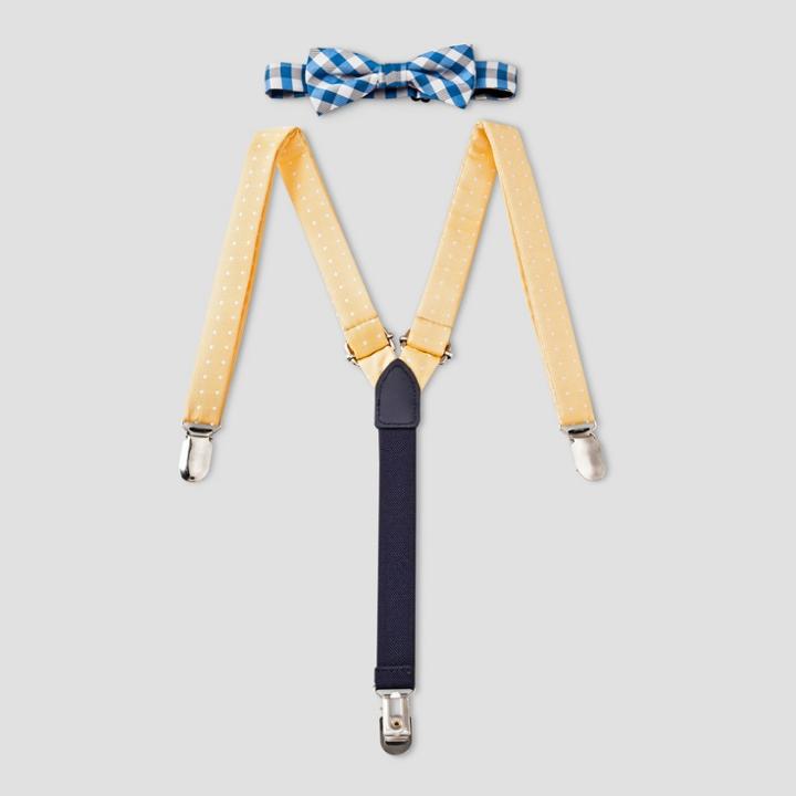City Of London Boys' Bow Tie And Polka Dots Suspender