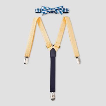 City Of London Boys' Bow Tie And Polka Dots Suspender