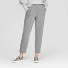 Women's Mid-rise Straight Leg French Terry Pants - A New Day Gray