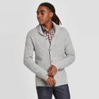 Men's Regular Fit Button-down Shawl Sweater - Goodfellow & Co Gray