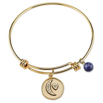 Target Women's Stainless Steel I Love You To The Moon And Back Expandable Bracelet - Gold