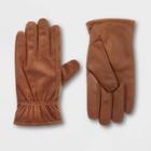 Isotoner Men's Microsuede Gloves - Cognac
