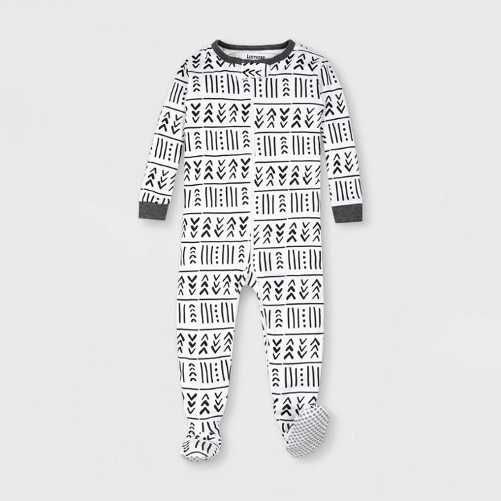 Lamaze Toddler Boys' Geometric Cloth Stretchy Pajama Romper - Black