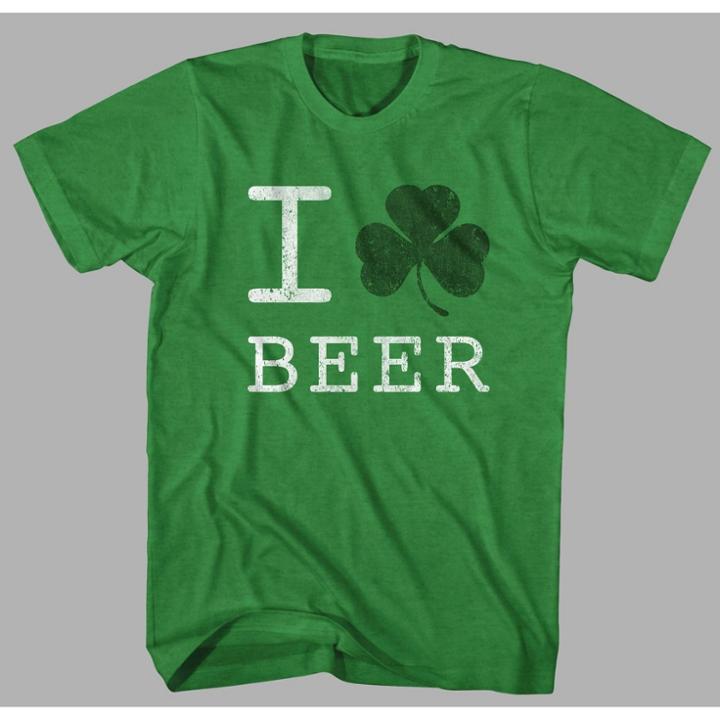 Ev St Patrick Men's Clover Beer Short Sleeve Graphic T-shirt - Green S, Men's,