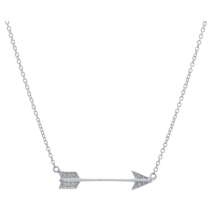 Target Women's Sterling Silver Cubic Zirconia Arrow Necklace