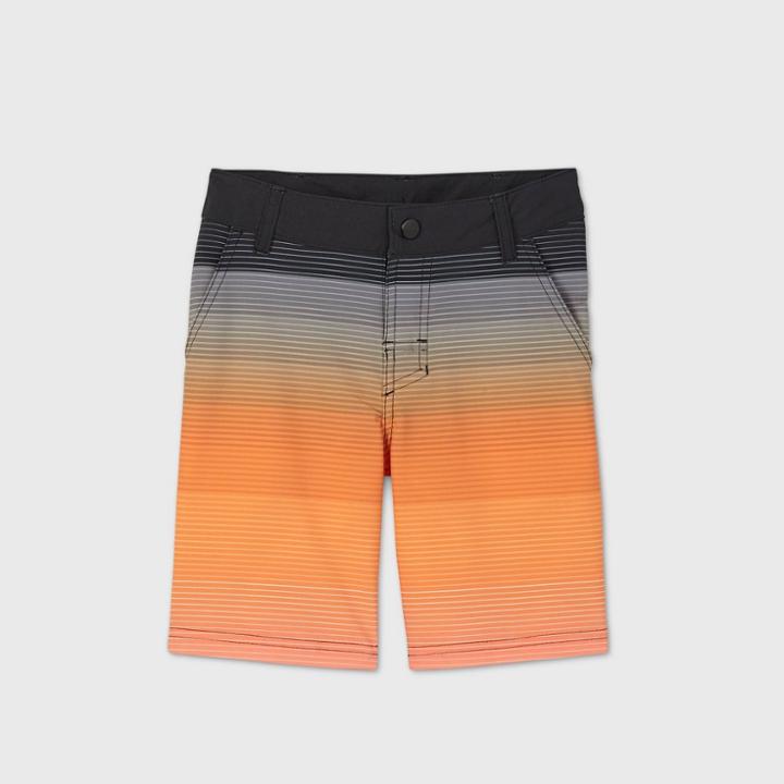 Boys' Gradient Hybrid Swim Trunks - Art Class Orange