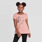 Well Worn Kids' Girl With Braids Short Sleeve Crewneck T-shirt - Pink S, Girl's,