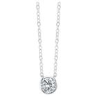 Target Women's Sterling Silver Cubic Zirconia Round Design Necklace - Silver (18),