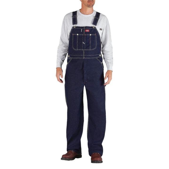 Dickies Men's Rigid Denim Bib Overall- Indigo Rigid 38x32, Blue Rigid