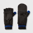 Men's Fold Over Mitten With Fleece Lined Mitten Clips - Goodfellow & Co Black