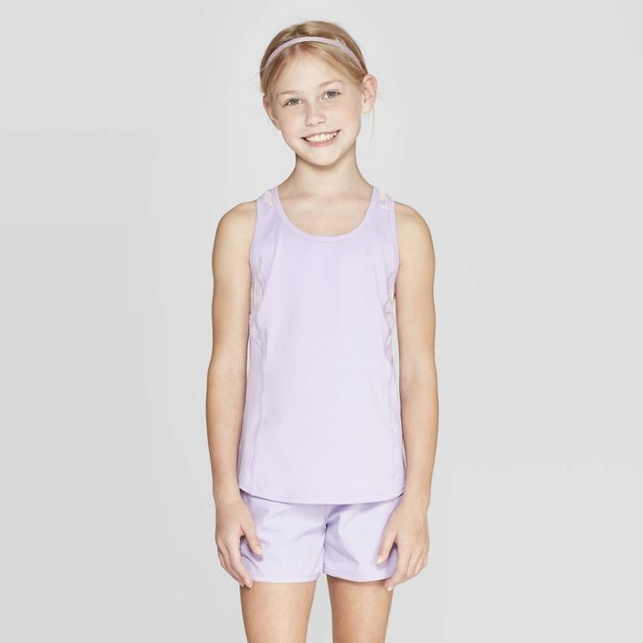 Umbro Girls' Tie Dye Mesh Back Performance Tank - Lavender Purple