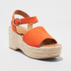 Women's Morgan Two Piece Espadrille Wedge - Universal Thread Coral (pink)