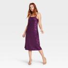 Women's Jacquard Slip Dress - A New Day Purple