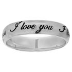 Target Women's Sterling Silver Ring With I Love You Script -