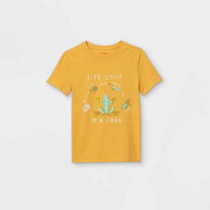 Boys' Short Sleeve 'frog Life Cycle' Graphic T-shirt - Cat & Jack Yellow
