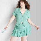 Women's Tiered Mini Skirt - Wild Fable Aqua Green