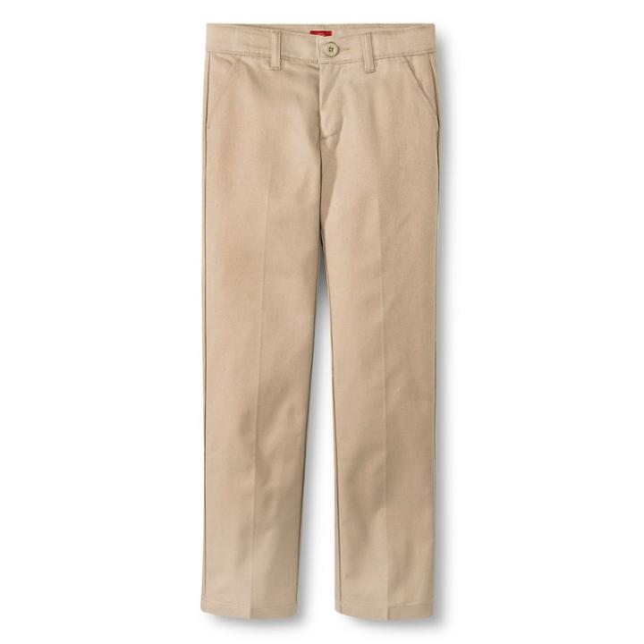Dickies Girls' Slim Fit Flat Front Pants - Desert